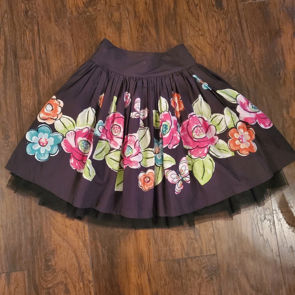 The Childrens Place Girls Size 12 Gorgeous Black Embellished Tulle Skirt - Picture 1 of 12
